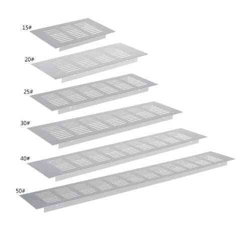 Perforerad plåt av aluminiumlegering, ventilationsgaller för webbplatta - 15cm