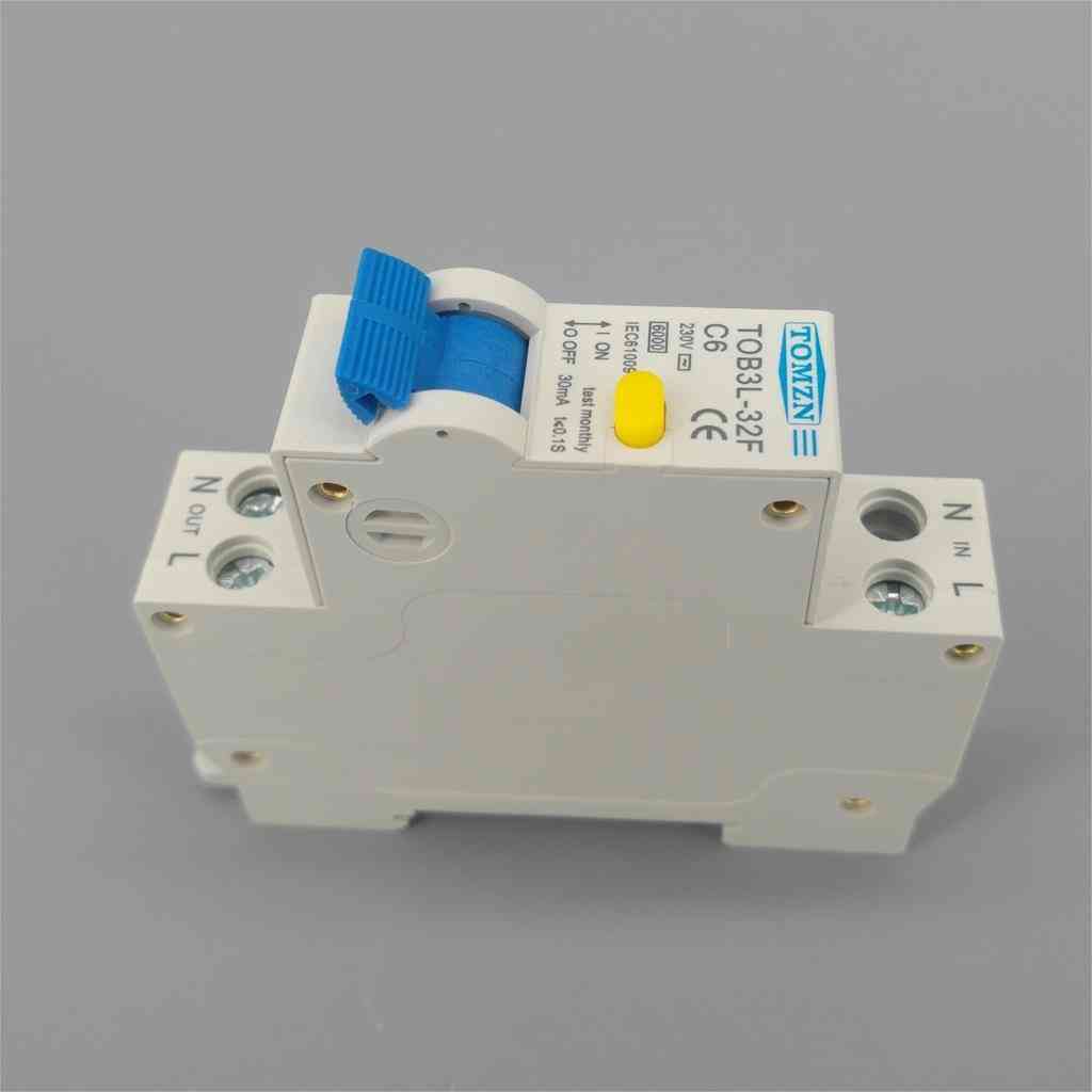 230v 50/60hz Rcbo, N 6ka- Differential Automatic Circuit Breaker With Over Current Leakage Protection