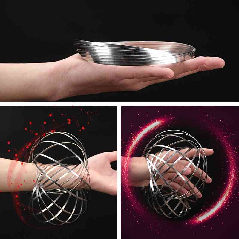 Toroflux prsten, kinetická holografická pružinová hračka
