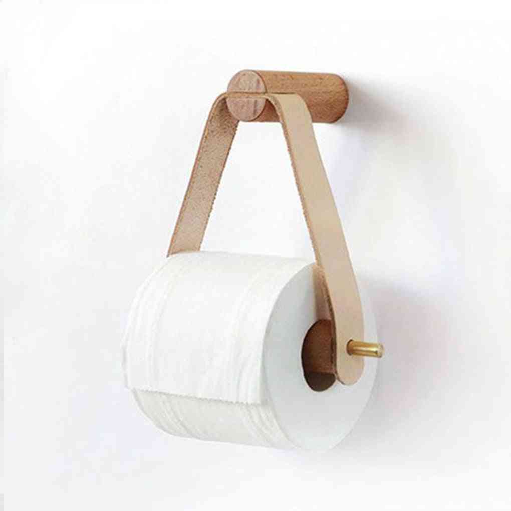 Wooden Rolled Toilet Paper Holder