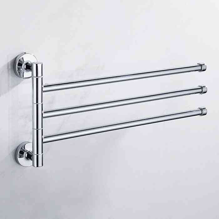 Handdukstång av rostfritt stål - roterande handduksställning för badrum och kök, väggmonterad handduk - 4 nivåer