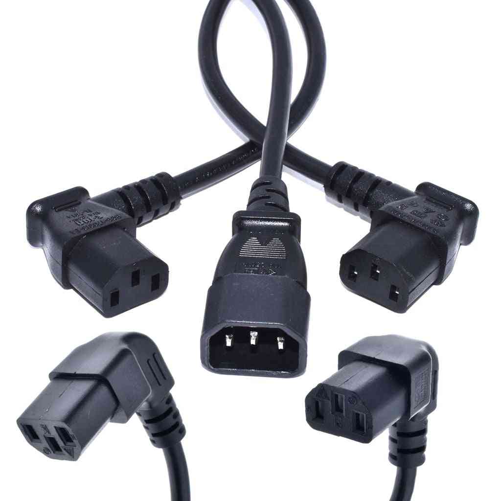 Iec 320 c13 ženski do c14 muški kablovi za napajanje pod kutom - adapter za kabel napajanja
