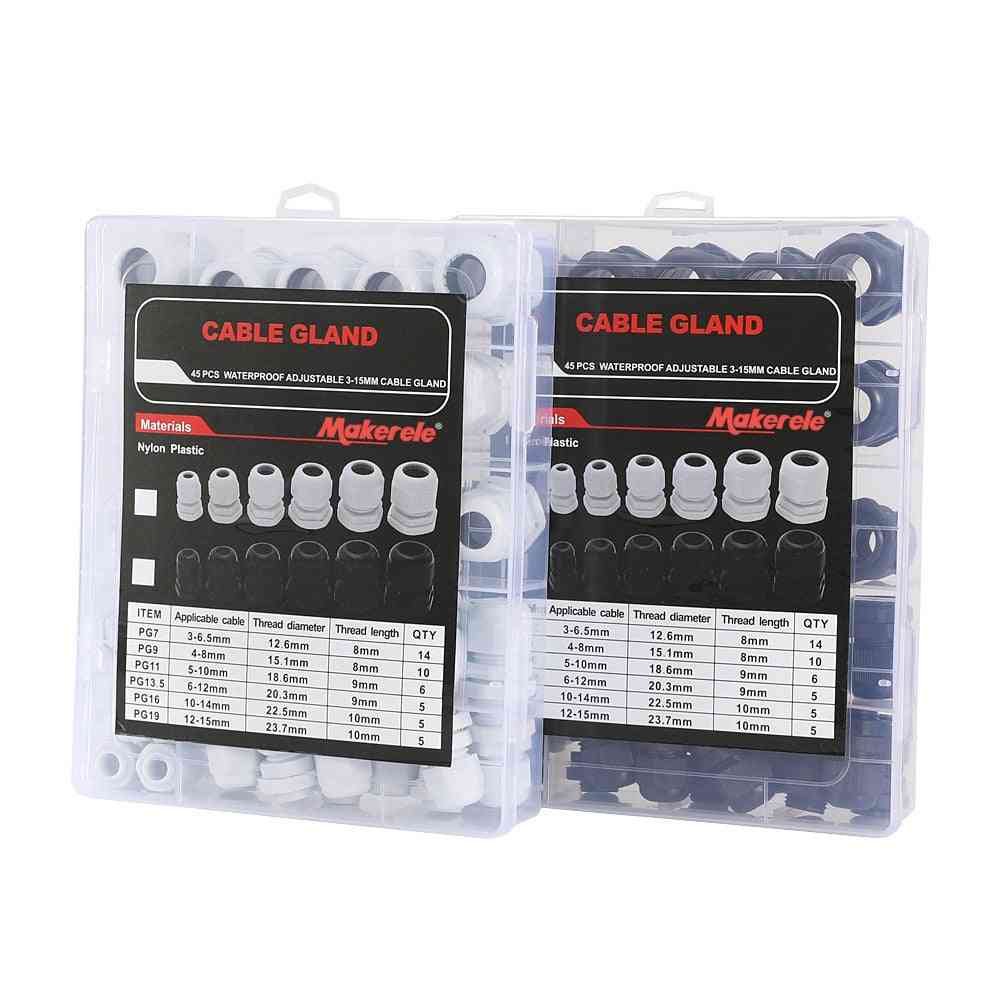 Makerele Cable Gland Kit- Plastic Waterproof Adjustable  Joints