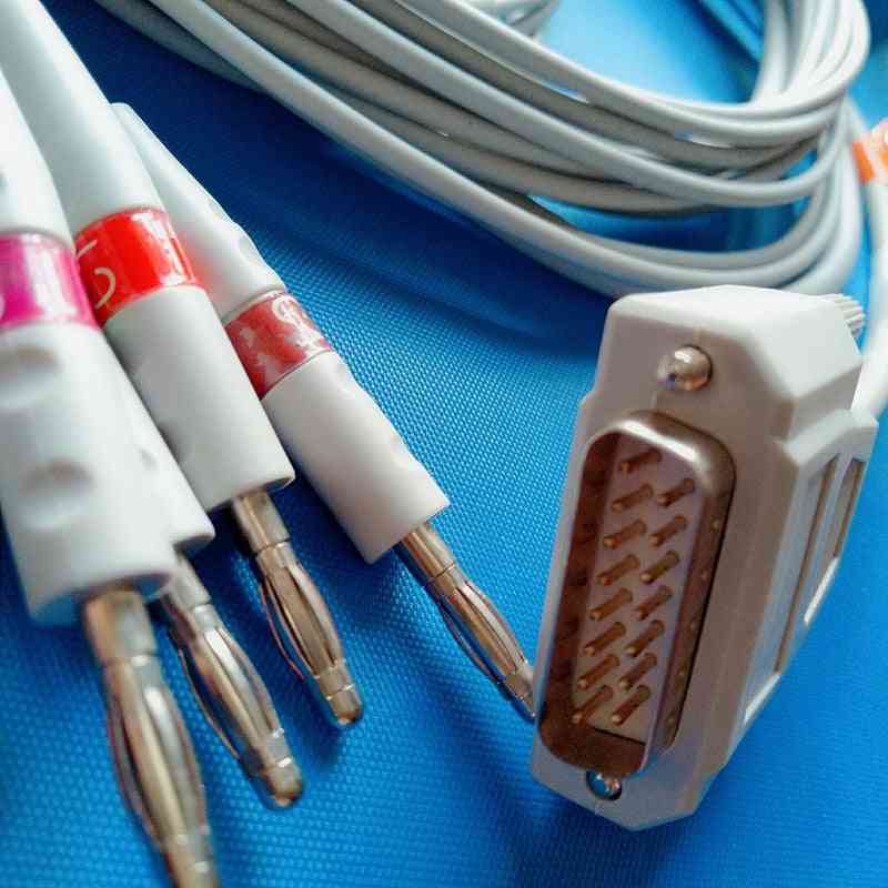 Compatible For Nihon Kohden 9010/9020/9620 Ecg Cable - 10 Ecg Leadwires Ekg Db 15pin To Banana 4.0 With 10k Resistor