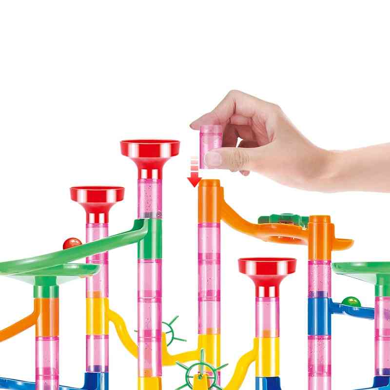Construction Marble Run Race Track Building Blocks, For
