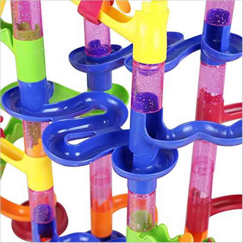 Construction Marble Run Race Track Building Blocks, For