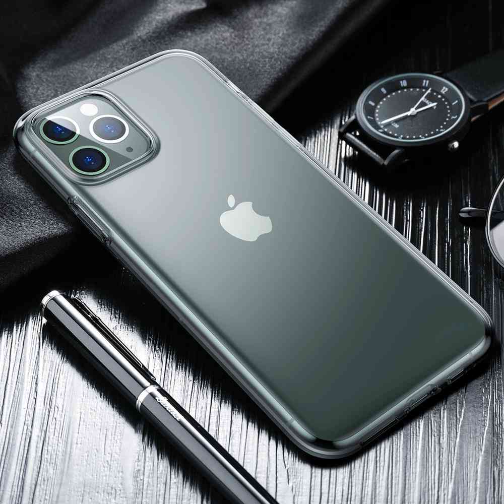 Luksus, ultra tynd, blød tpu silikone bagcover til iPhone 11 / pro / max og iPhone 12 - gennemsigtig / til iPhone 11 pro