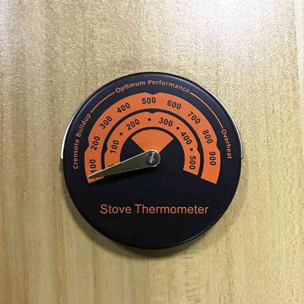 Magnetic Stove Thermometer, Heat Powered For Wood Log Burning