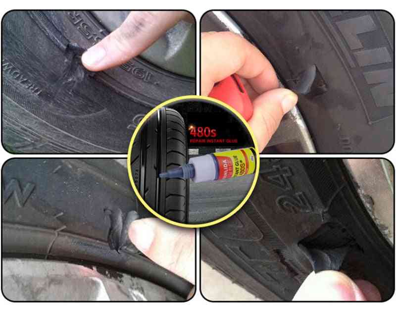 Reparación de neumáticos pegamento adhesivos selladores super masilla, reparación de caucho de coche, sello de altavoz de ventana -