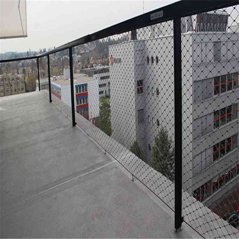 Prilagodljiva ograja, mreža iz kabla iz nerjavečega jekla za balkon / stopnišče in vrt