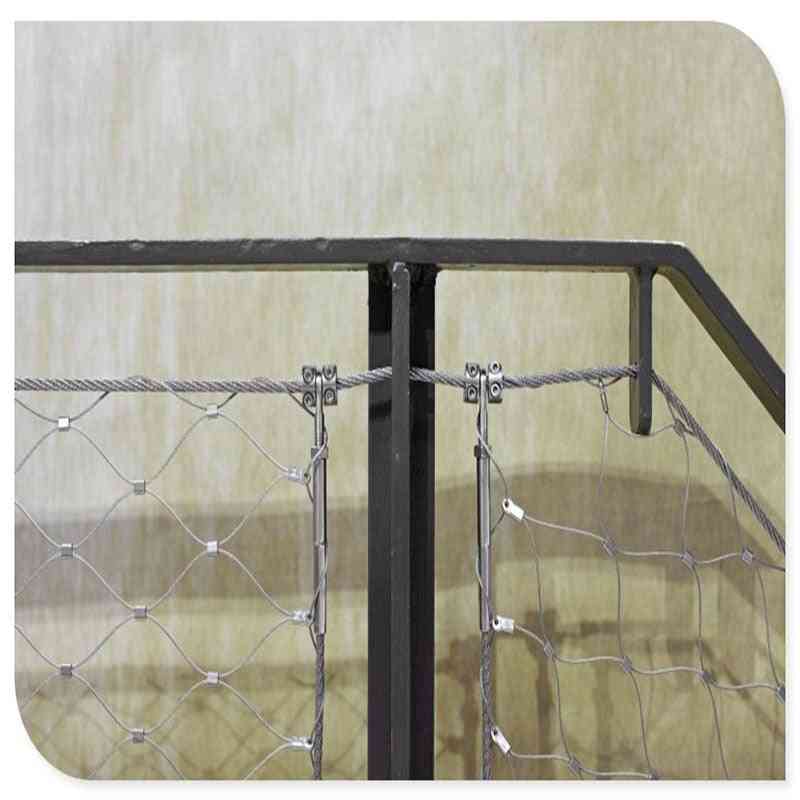 Prilagodljiva ograja, mreža iz kabla iz nerjavečega jekla za balkon / stopnišče in vrt