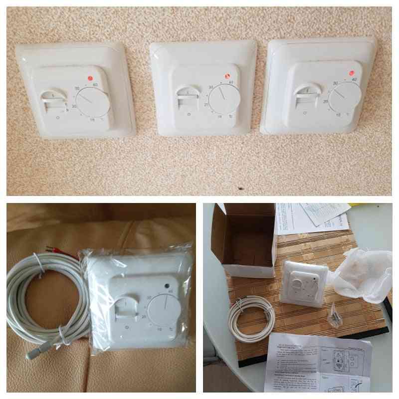 Mechanical Floor Heating Thermostat - 16a Ac 230v Electronic Temperature Controller Retardant Pcv Room