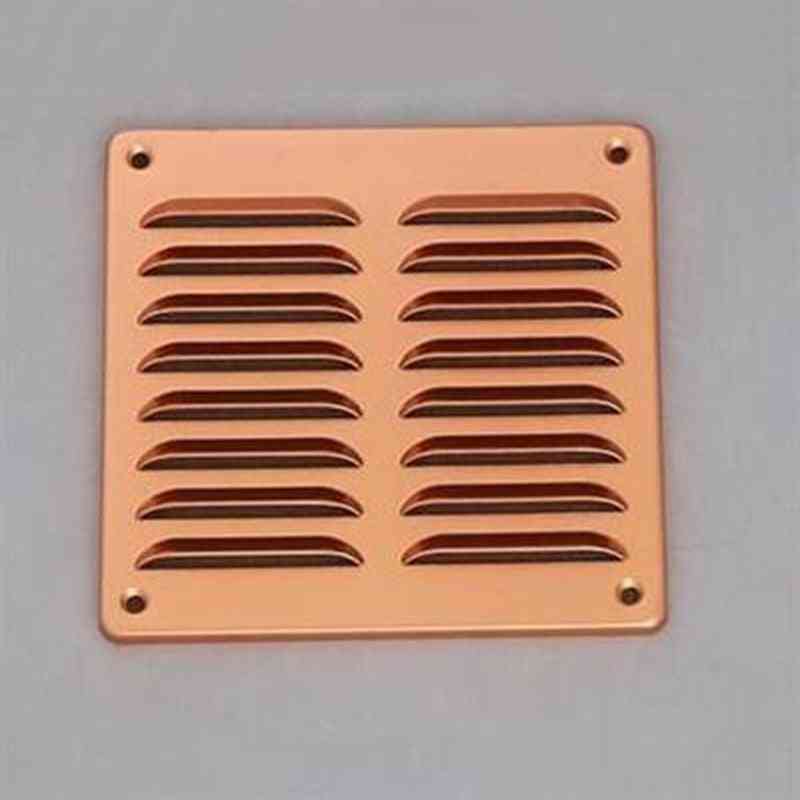 Rejilla del ventilador de aire de aluminio debajo de las rejillas del alero lluvia de cobre - w500h200mm plateado