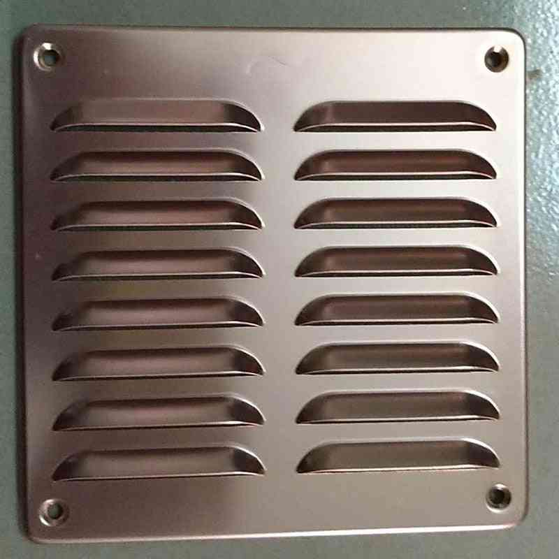 Rejilla del ventilador de aire de aluminio debajo de las rejillas del alero lluvia de cobre - w500h200mm plateado