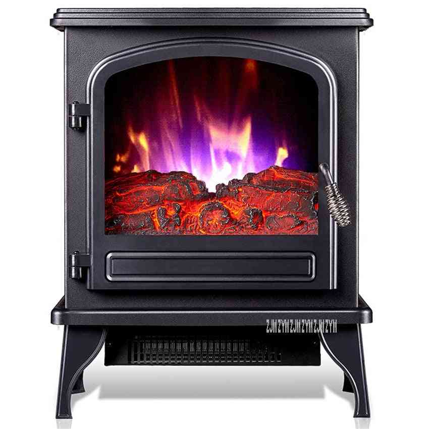 Independent Vertical Electric Fireplace, Household Visible Flame - Warm Air Blower
