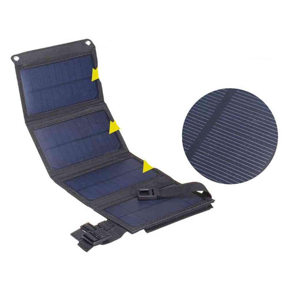 20w 4 painel carregador solar dobrável - camuflagem