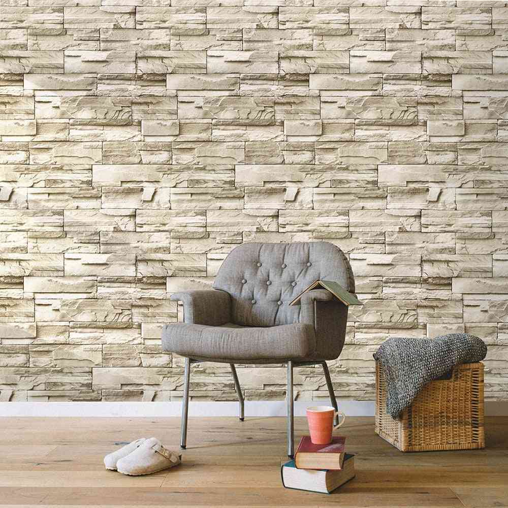 Brick Pattern Vinyl Self-adhesive-3d Wallpaper For Bedroom/living Room