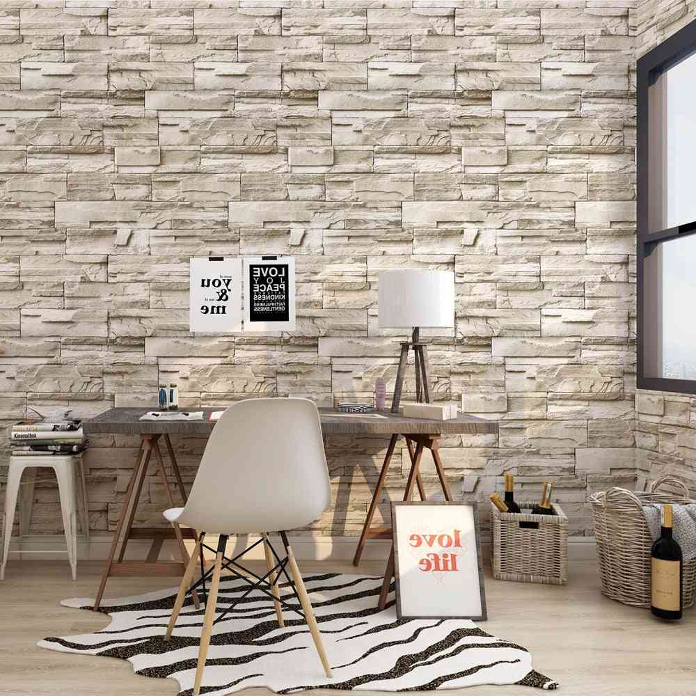 Brick Pattern Vinyl Self-adhesive-3d Wallpaper For Bedroom/living Room