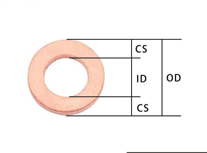 10pcs  Of Copper Flat O Ring Washer/gasket