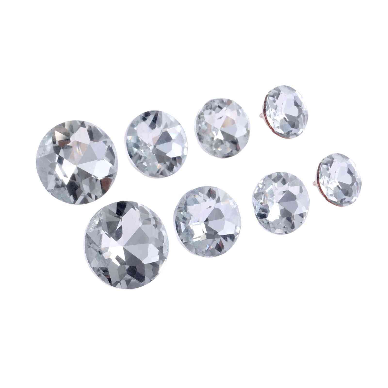 10pcs de boutons d'ameublement en verre cristal de diamant - 16mm