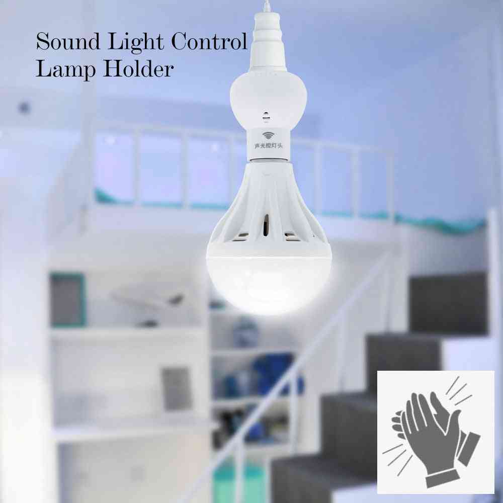Sound Light Sensor Control Lamp Holder