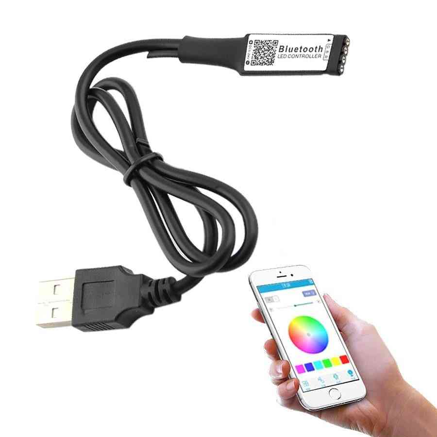 5V USB LED RGB Contrôleur WiFi Bluebooth Power pour le rétro-éclairage de la télévision, télécommande à bande LED -