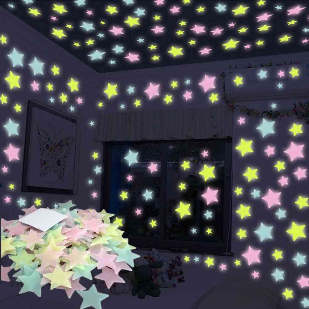 Glow In The Dark, Luminous Star Stickers For Kids Bedroom