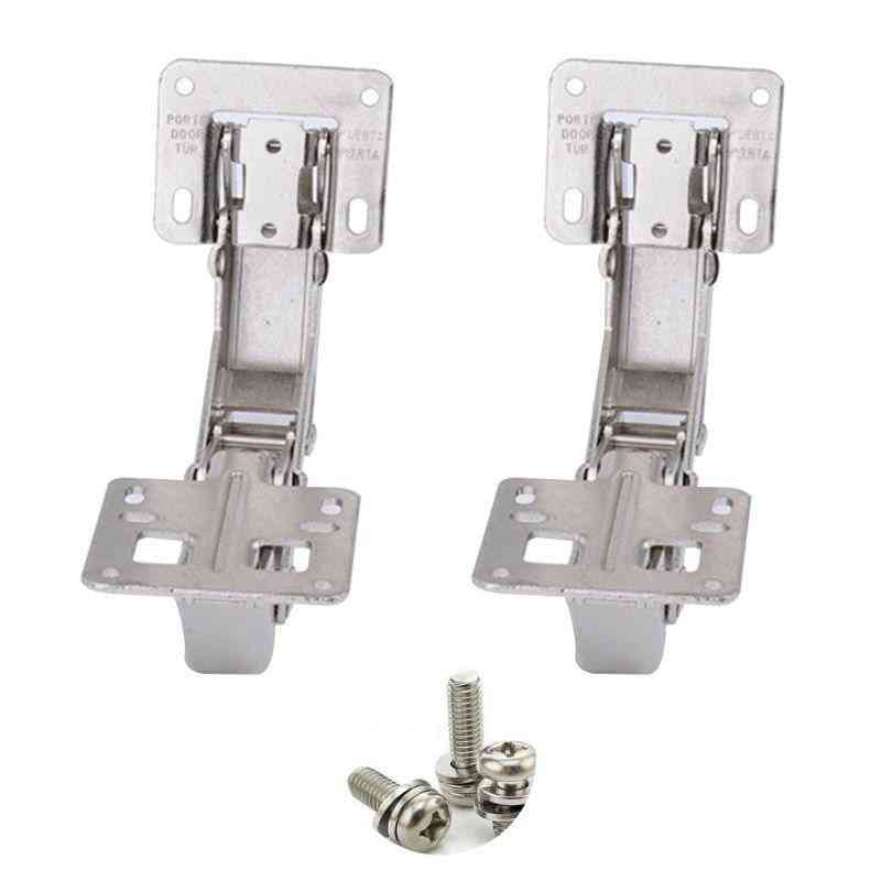 170-degree Hydraulic Normal Hinges - Cold Rolled Steel, Soft Close Buffer With Screw Door Accessories