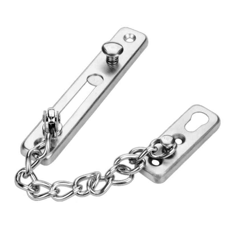 Stainless Steel Security Door Sliding Chain Lock, Anti-theft Safety Guard Har