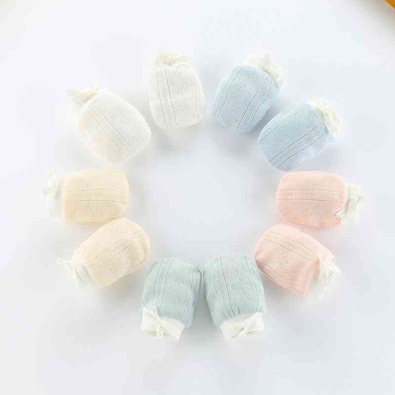 Cotton Baby Anti Scratching Gloves Mittens - Newborn Infant Protection Face Keep Finger Warm