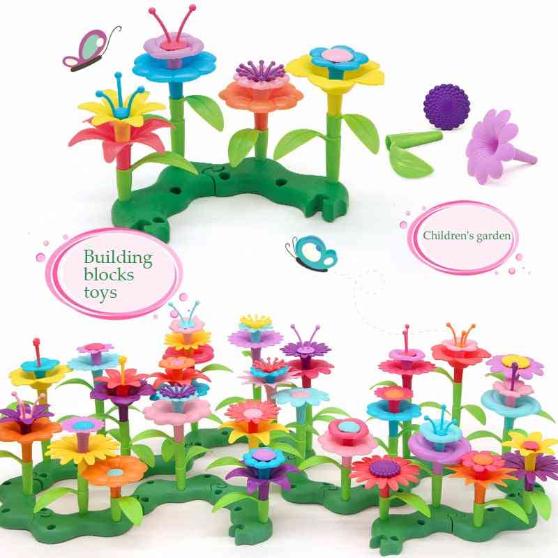בניין 148 יחידות, זר משחקי בלוק סידור פרחים - פיתוח יצירתי לילדים צעצועים - 148 יח '