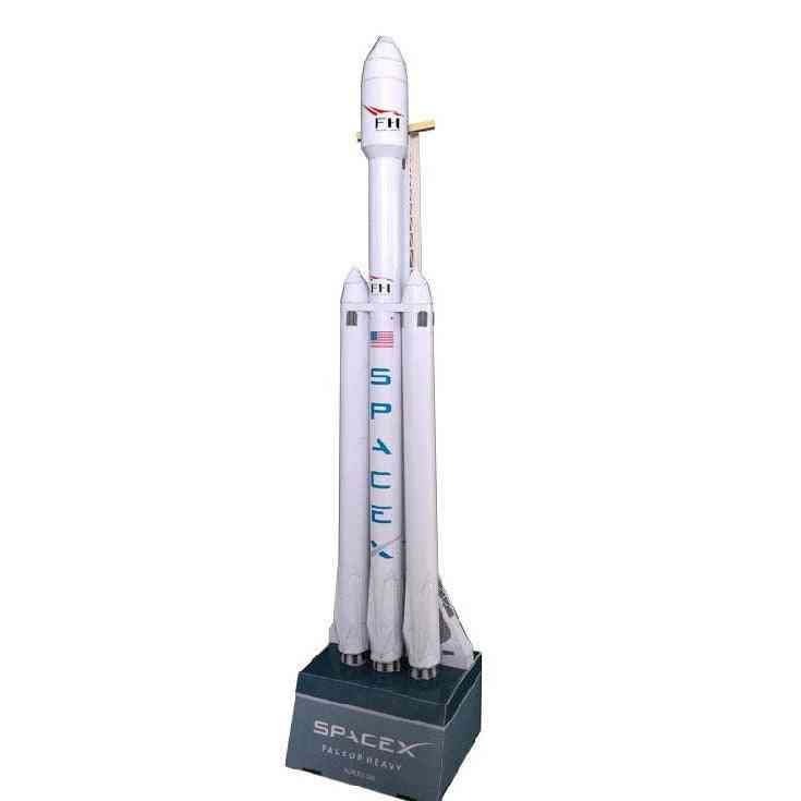 42cm Space X Falcon, Heavy Duty Rocket - 3d Paper Model Puzzle Toy For Students