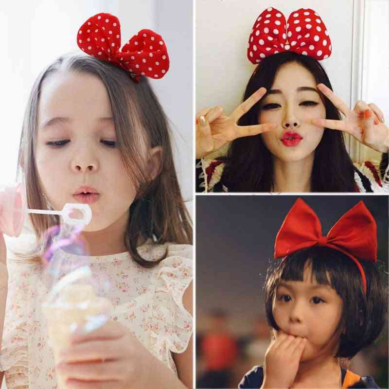 Cute Hair Side Clip Pins Snap, Spotted Bow Accessories Princess Baby Headwear