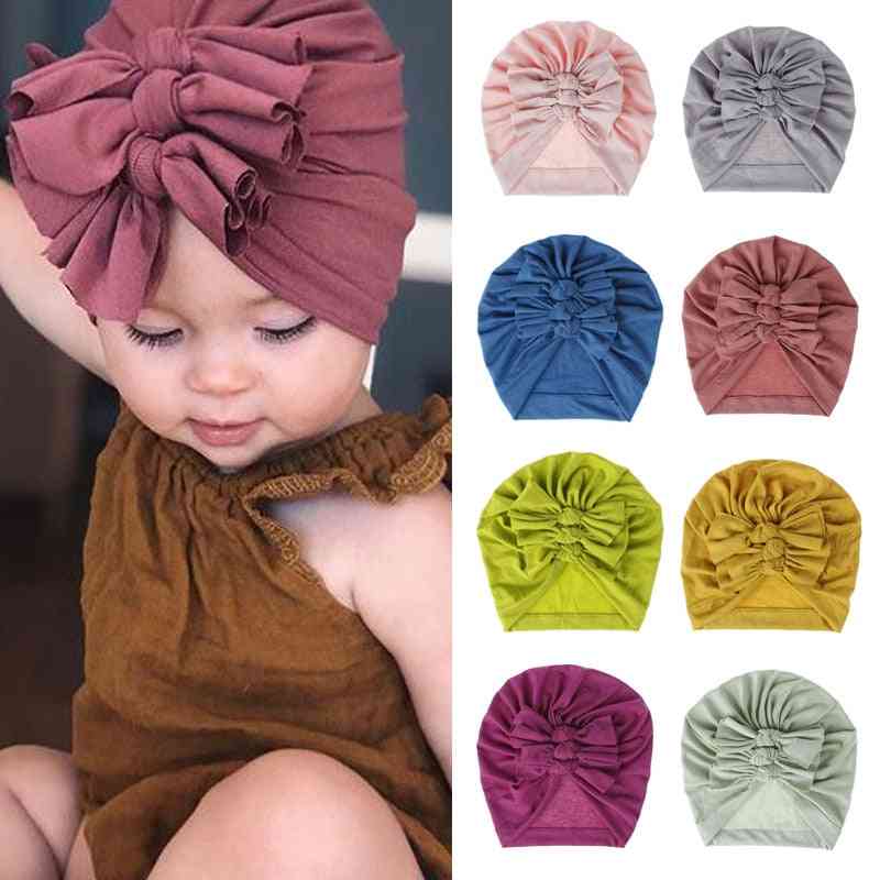 Chapéu de bebê para meninas, adereços de turbante para crianças - branco-29