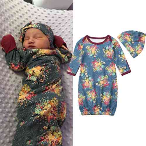 Baby Wrap Swaddling Sleeping Nightgowns +headband Set