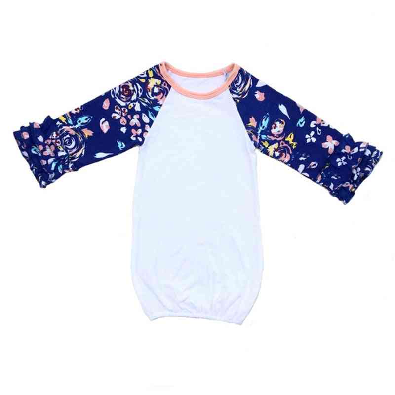 Neugeborener Schlafsack - Babyschlafkleid, Kinder Mädchen Rüschen Langarm Gold, Nachthemden Baby Pyjama Kleider - zd bg0211 / 3m