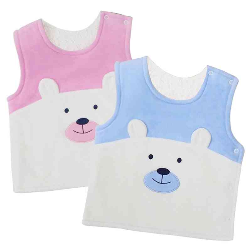 Coletes de bebê, camada dupla, camisas quentes grossas para meninos e meninas de inverno - bege 1/12 m