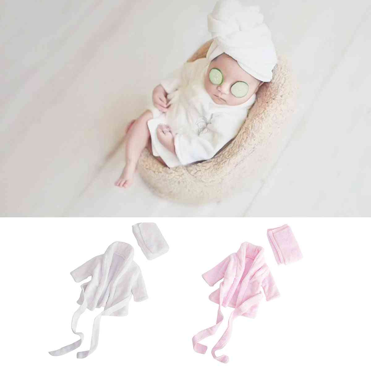 Soft Flannel Bathrobes Newborn Photography Props