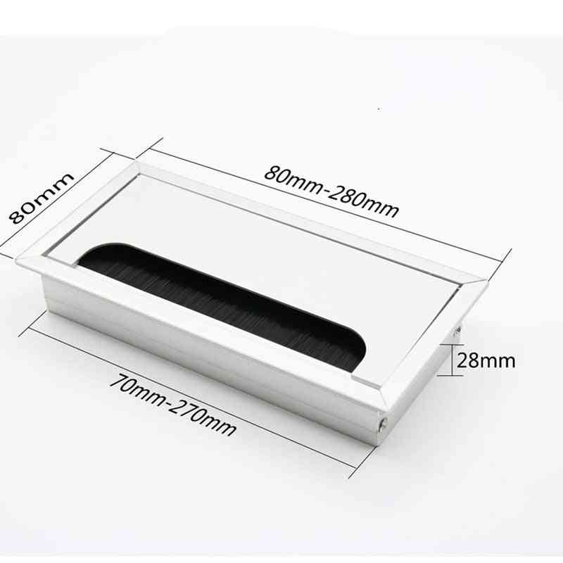 Square And Rectangle Shaped, Aluminum Office Table/desk/cabinet Wire Hole Cover