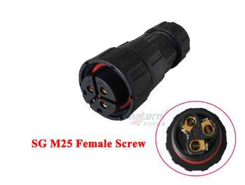 3pin-m25 Male Or Female Connector For  Sg Series Micro Inverter