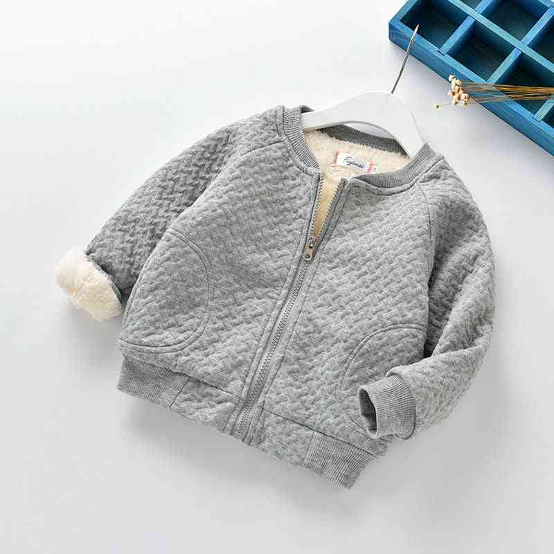 Jachete groase pentru bebeluși haine - haine cu fermoar din catifea, îmbrăcăminte exterioară caldă pentru copii mici de iarnă