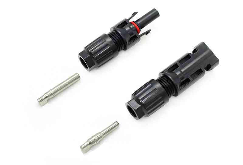 Solar Panel Dc Cable Connectors, With Double Seal Ring