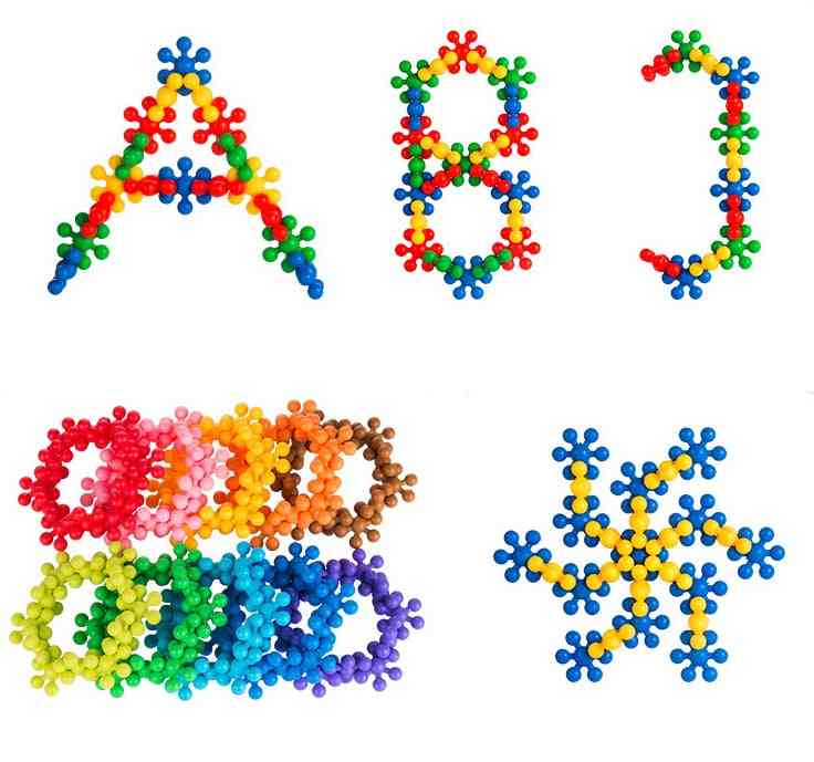 Puzzle 3D puzzle en plastique flocon de neige modèle de construction puzzle jouets éducatifs d'intelligence pour les enfants - 100 flocon de neige mince