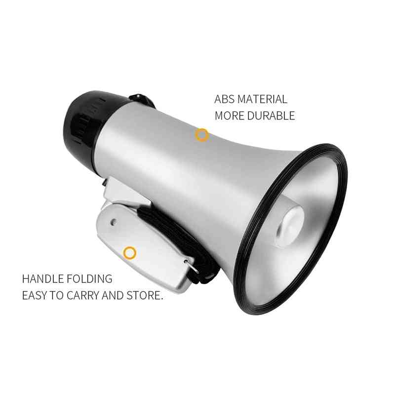 Portable Megaphone-bullhorn With Foldable Handle For Cheerleading Guide And Police