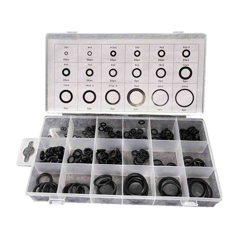 Rubber O-ring Washer Seals, Watertightness Assortment With Plactic Box Kit Set