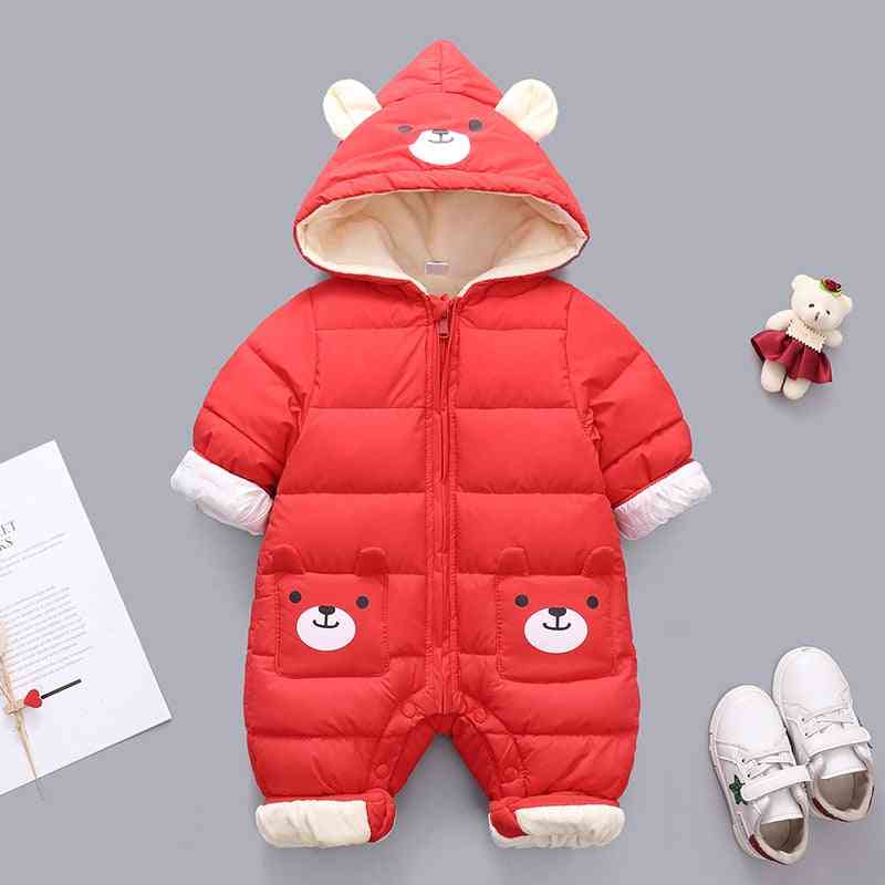 Baby Clothes Winter Hooded, Rompers, Thick Cotton Warm Outfit, Snowsuit Boy Clothing