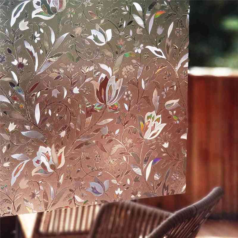 No Glue Privacy Decorative Window Film Static Cling Self-adhesive Opaque Glass Sticker