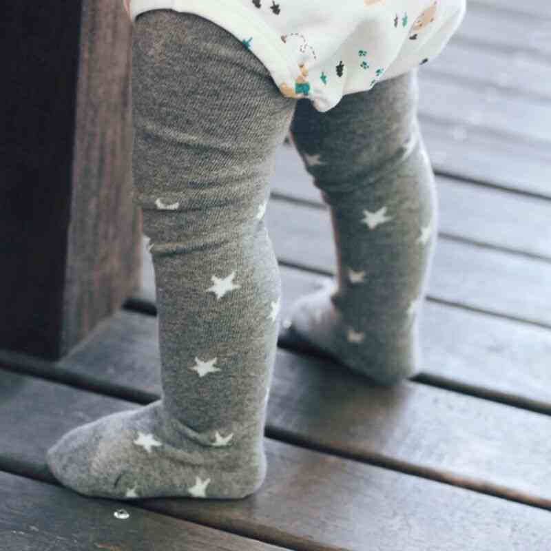 1-6 години бебешки чорапи за бебета бебета момичета звезда печат тънки чорапогащник принцеса дълги танцови чорапогащи малко дете