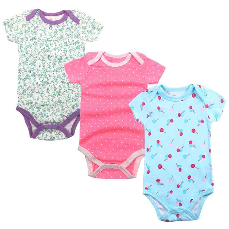 Baby pojkar underkläder nyfödda flickor kläder slumpmässiga spädbarn kort ärm