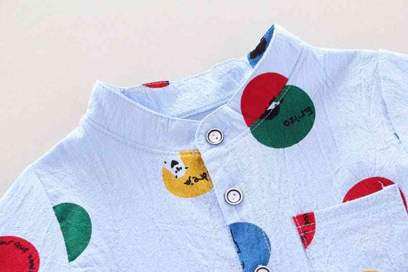 Neugeborene Kleidung Sommer Baby bedrucktes Hemd + Hose Kindersportanzug